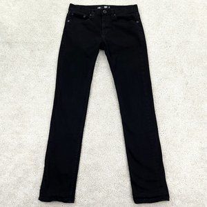 RSQ Jeans Men's 29x32 Black Stretch London Skinny Tapered Denim